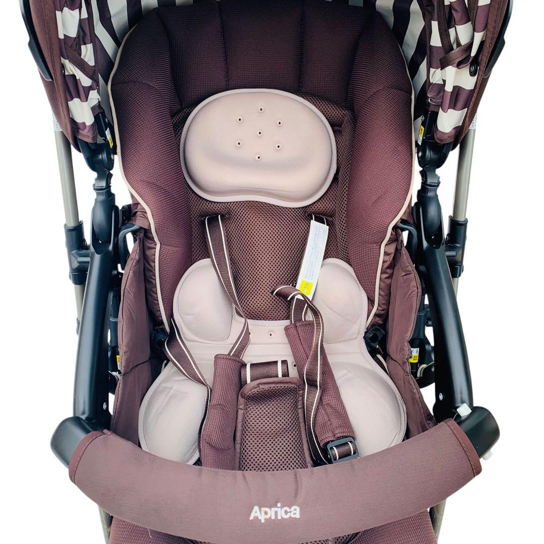 美品‼️Aprica Luxuna ベビーカー ブラウン92936SL86SBWJ