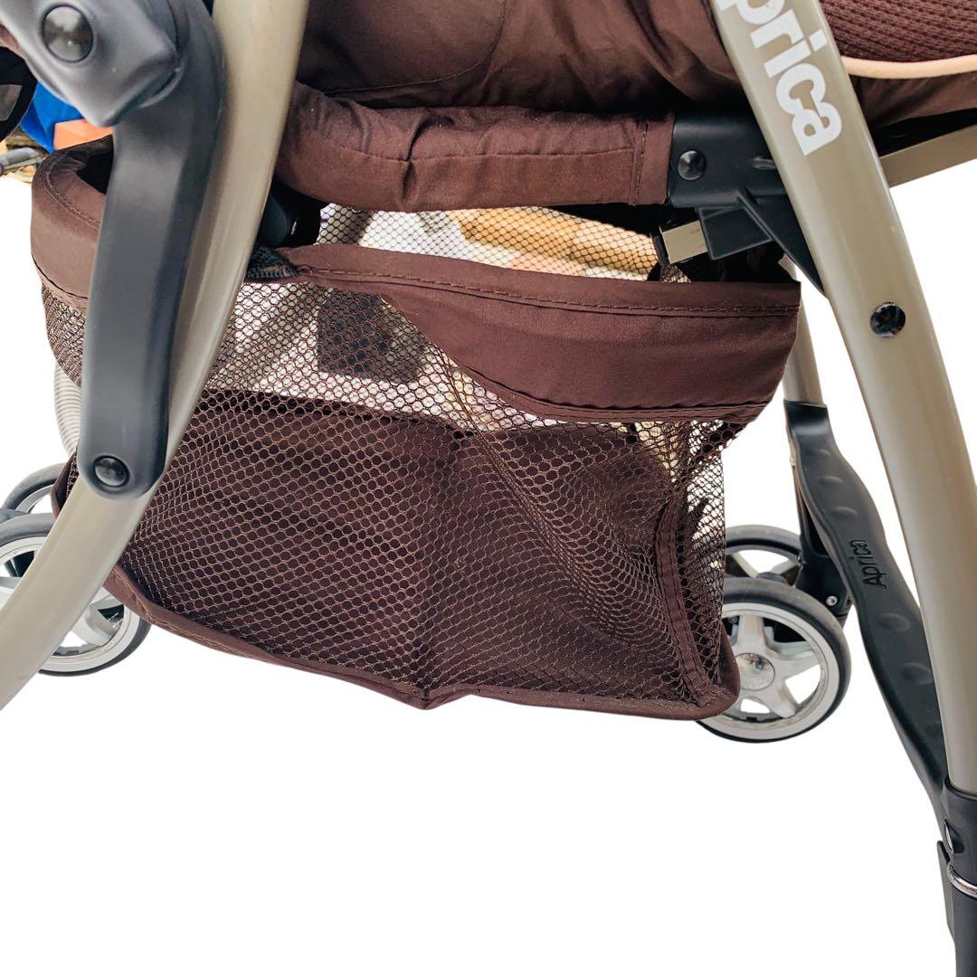美品‼️Aprica Luxuna ベビーカー ブラウン92936SL86SBWJ
