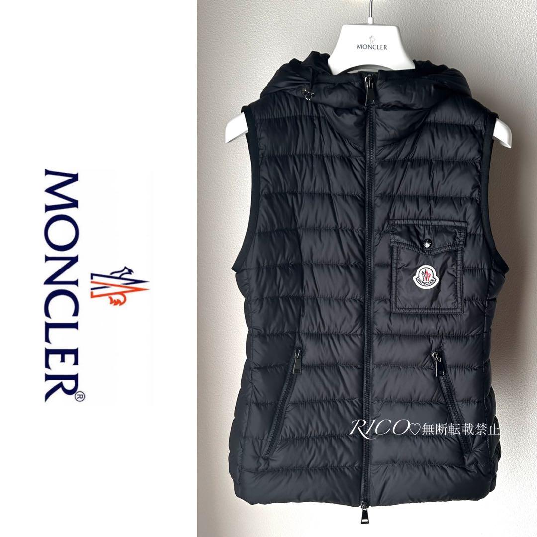 新品同様 モンクレール ライトダウンベスト GLYCO TG0 ブラック