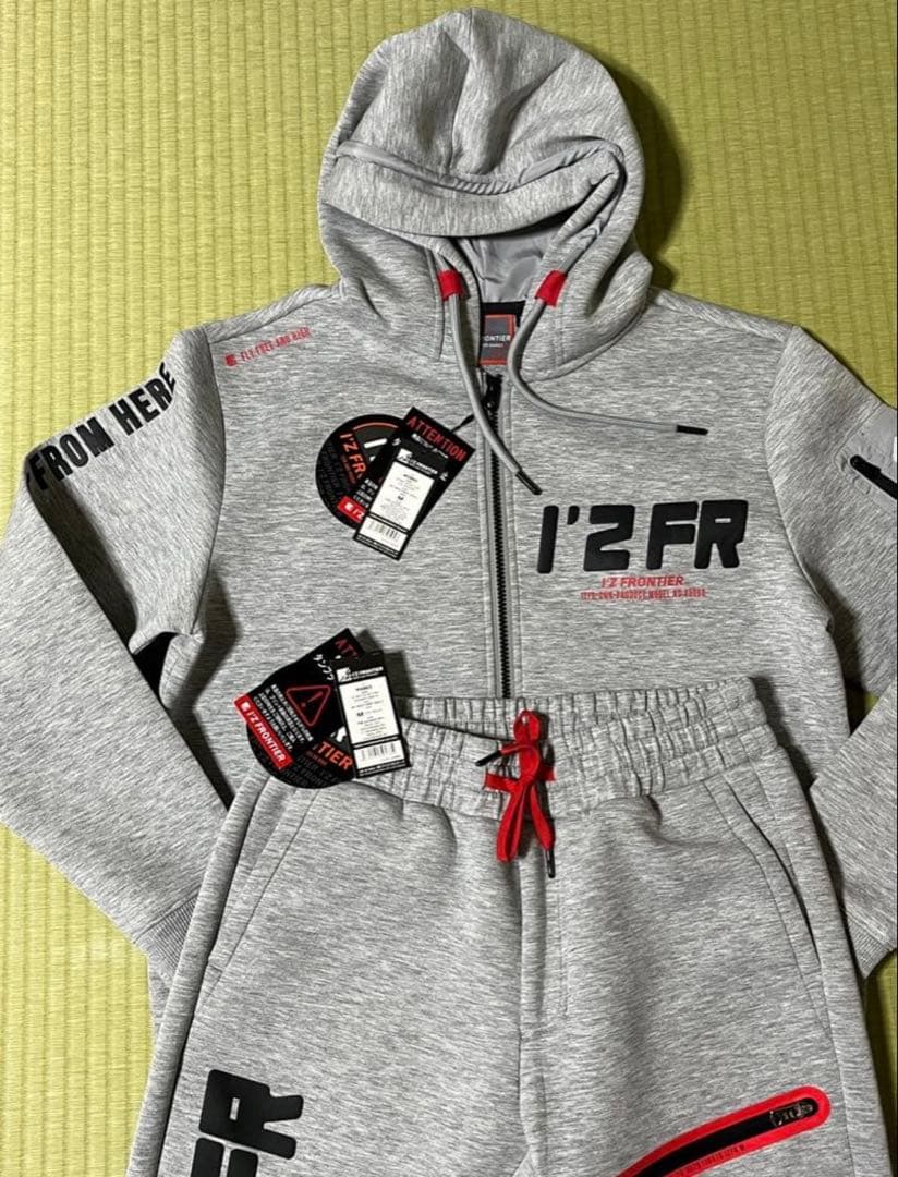 早い者勝ちアイズフロンティア　8968フルジップパーカー上下セット組Ｍ寸ヘザーグ