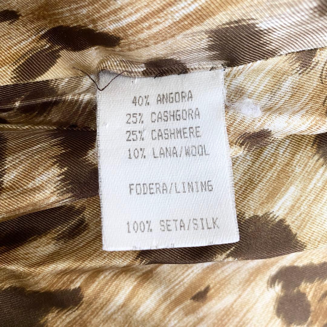 【極美品】デルバ ベルテッドコート マキシ リアルファー アンゴラ カシミア