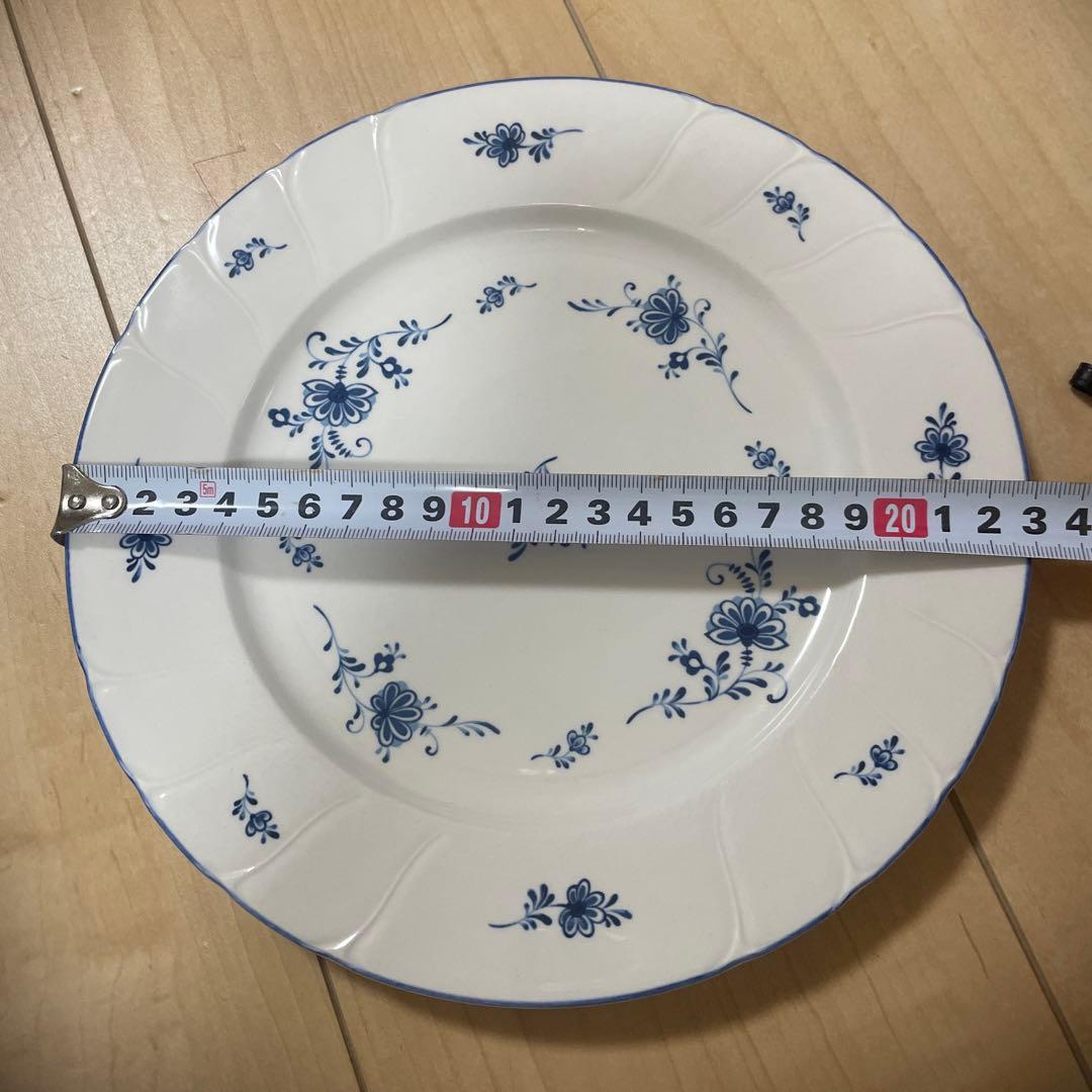美品ノリタケ　青い花柄の皿 23枚まとめて売り1-3