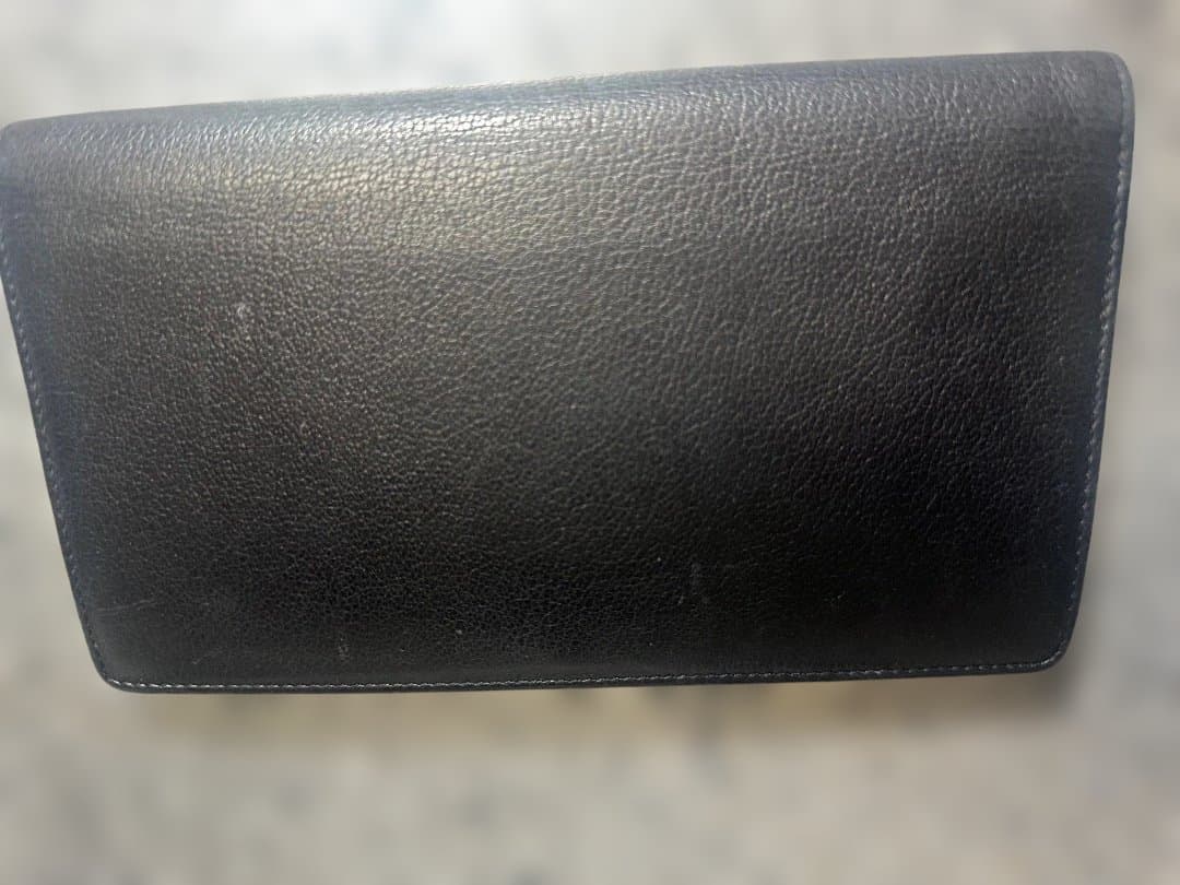 【正規品】CHANEL シャネル カメリア 二つ折り財布 ブラック×シルバー