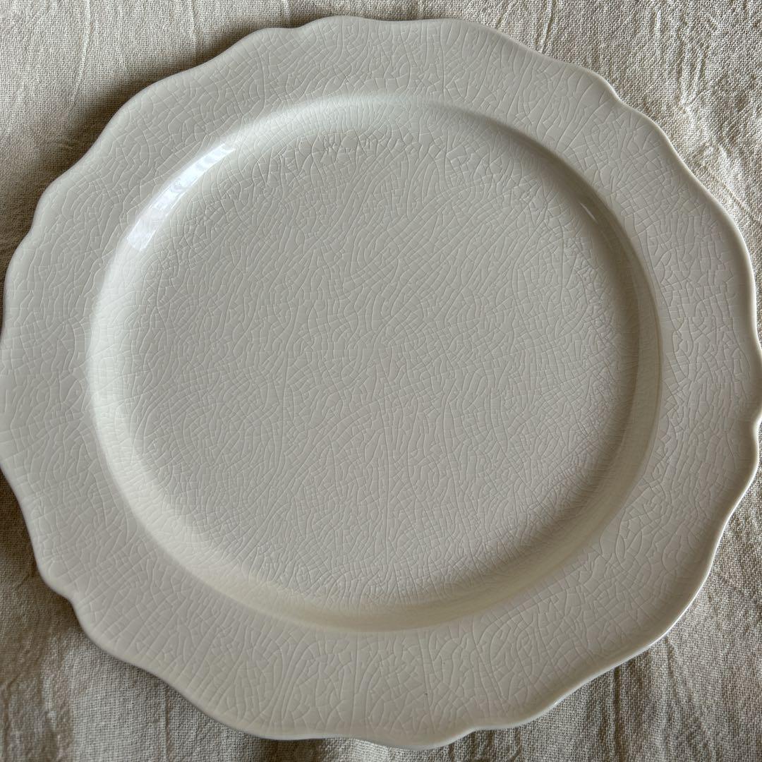 石川隆児　花リムプレート 貫入