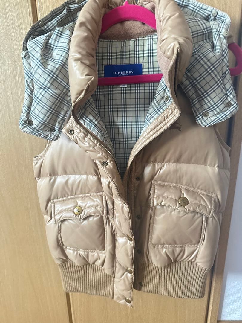 美品 バーバリーブルーレーベル ダウン ベスト