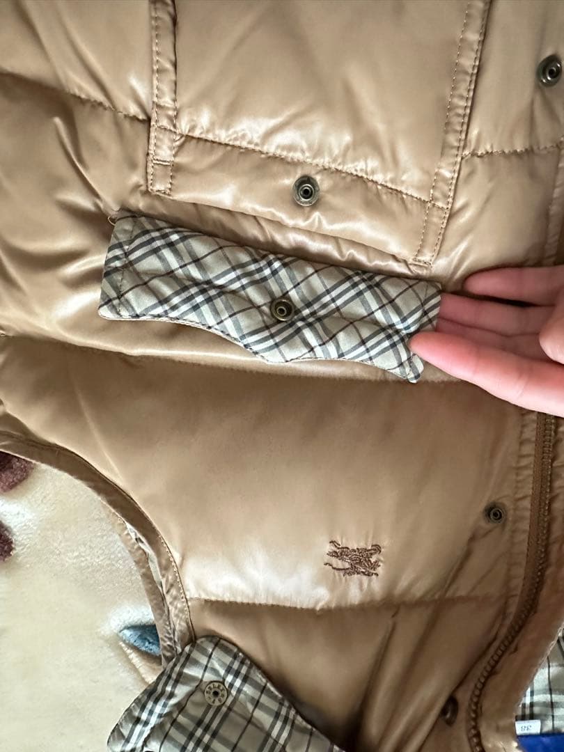 美品 バーバリーブルーレーベル ダウン ベスト