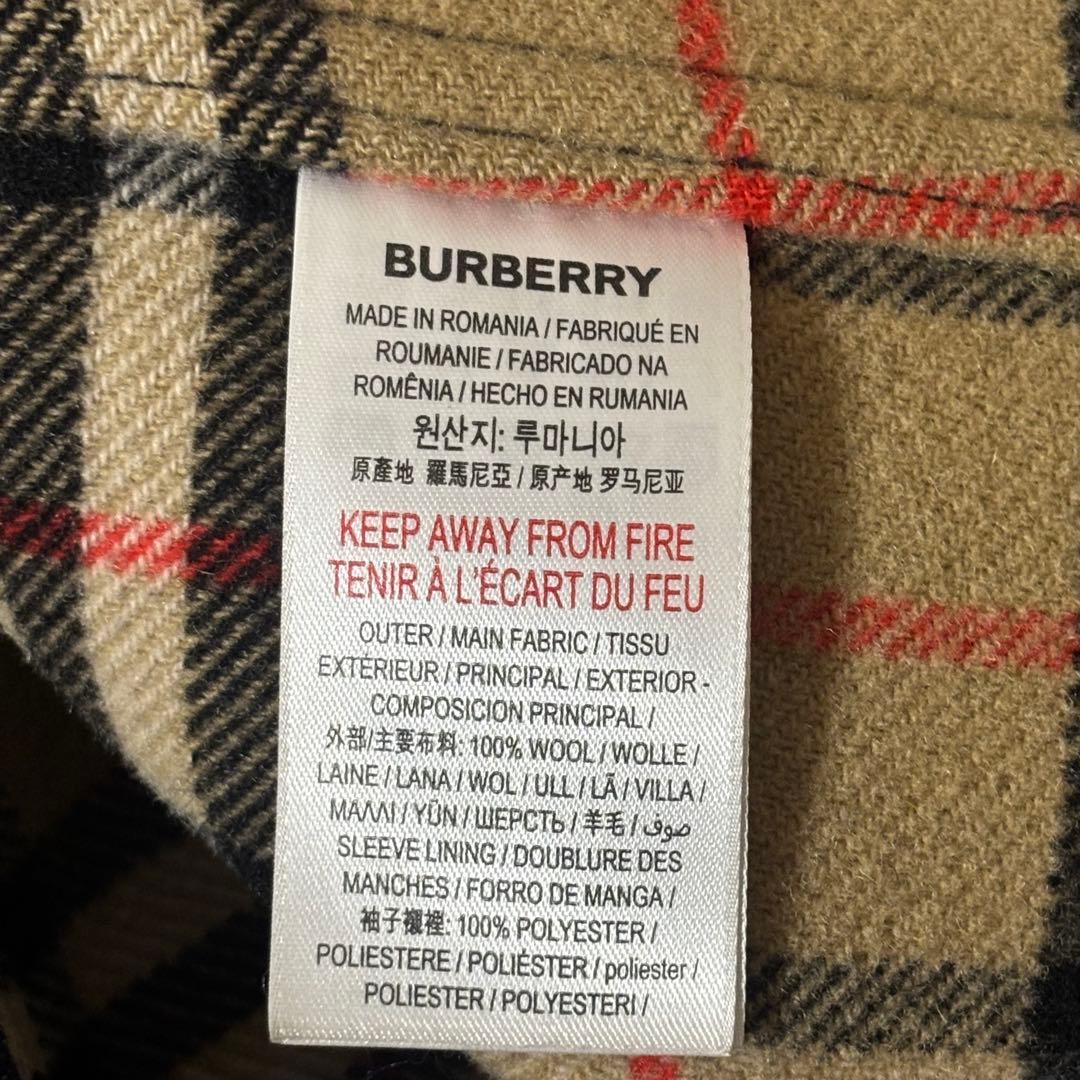 BURBERRY フード付き ダッフルコート 8Y 128㎝ バーバリー ノバ