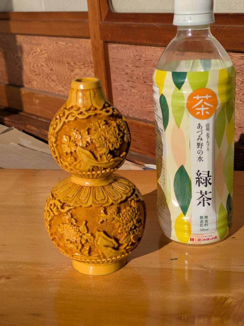 中国 伝統工芸品　一輪挿し？ひょうたん型装飾品　長期保存品