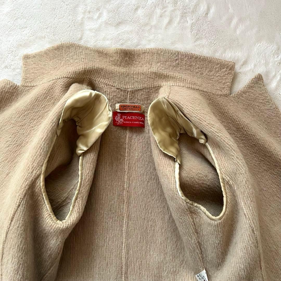 マックスマーラSPORTMAX アルパカ　キャメル　ウール女優襟ロングコート L