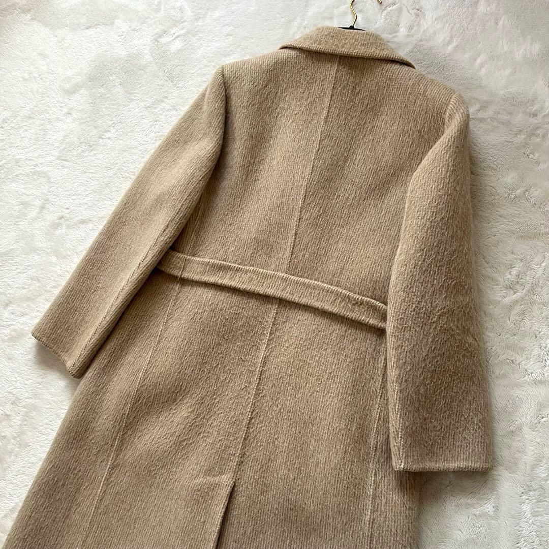 マックスマーラSPORTMAX アルパカ　キャメル　ウール女優襟ロングコート L