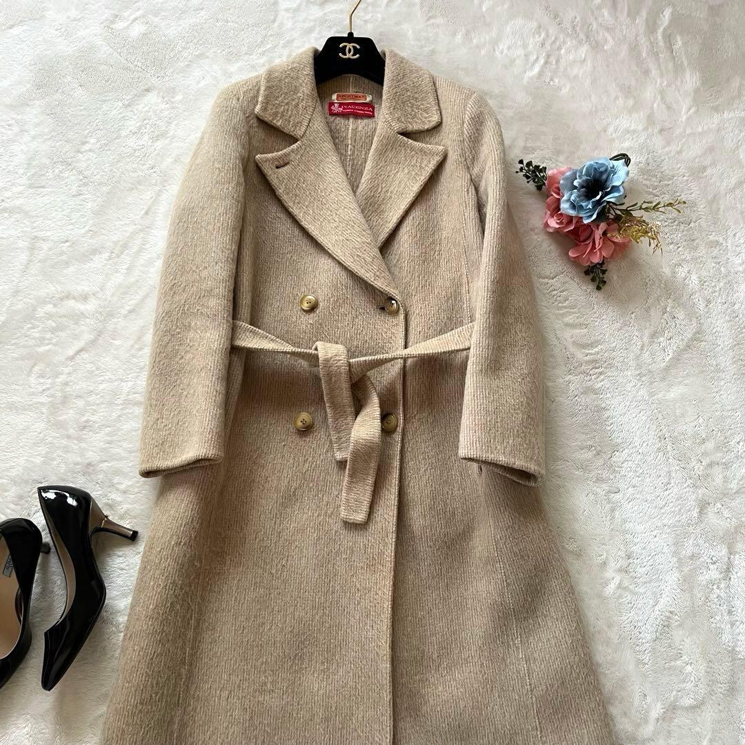 マックスマーラSPORTMAX アルパカ　キャメル　ウール女優襟ロングコート L