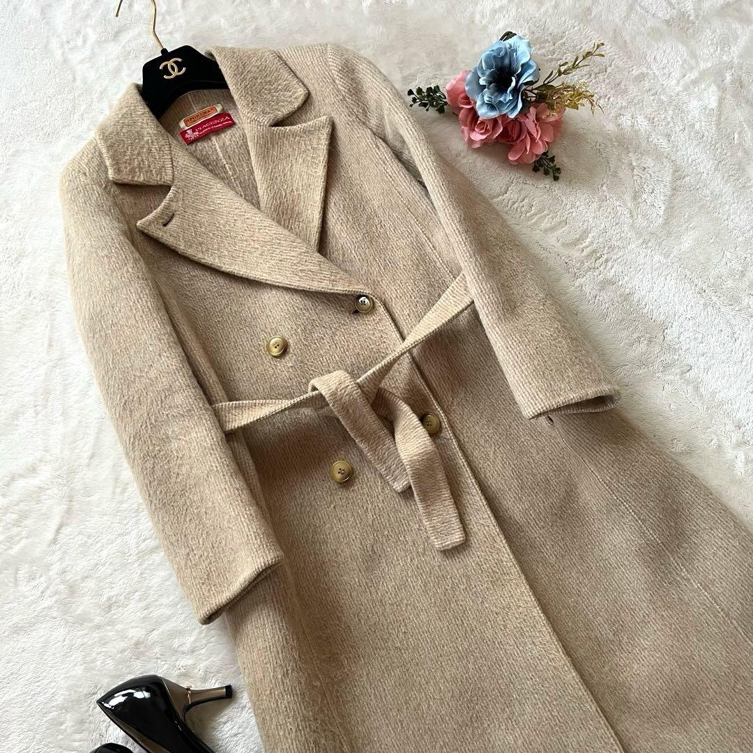 マックスマーラSPORTMAX アルパカ　キャメル　ウール女優襟ロングコート L