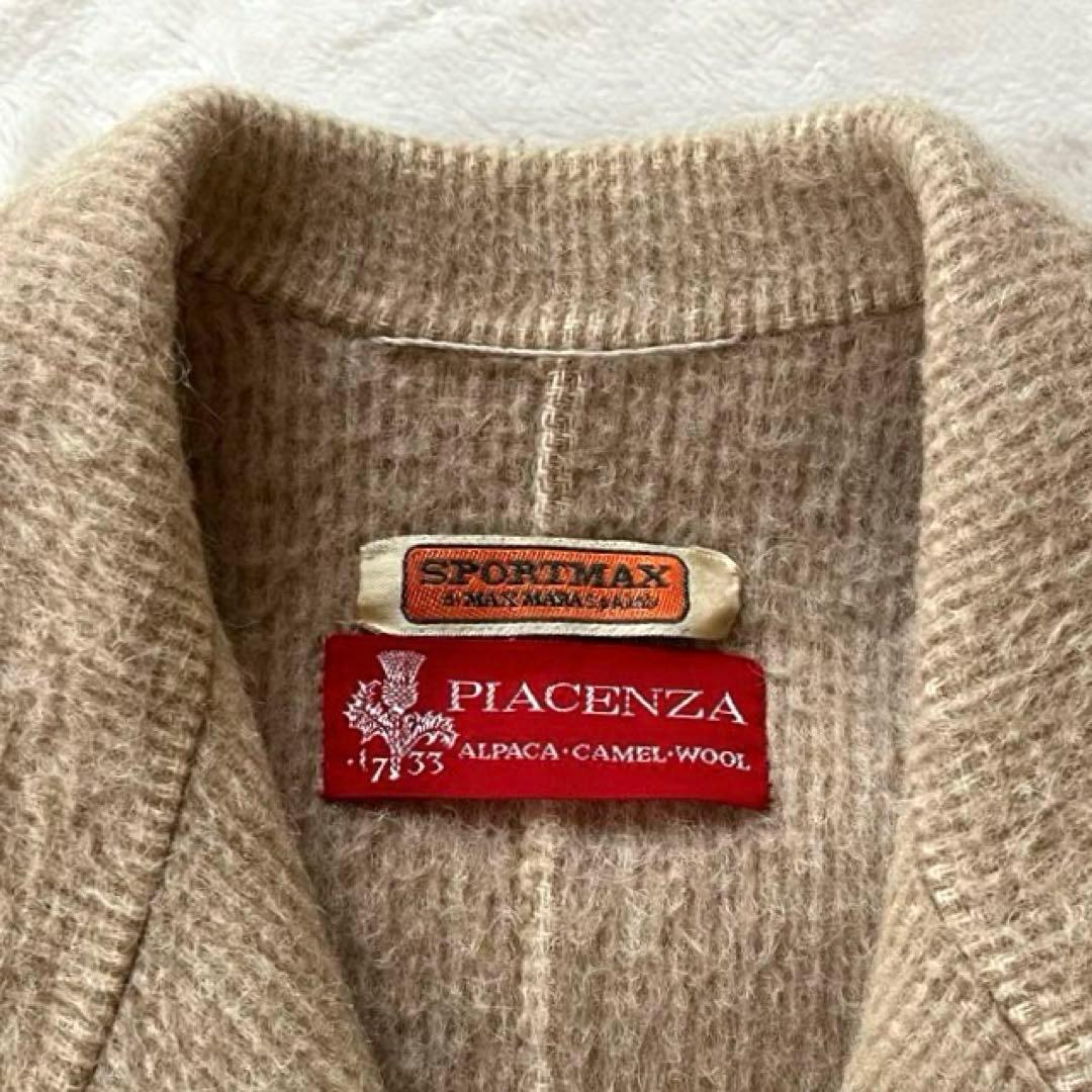 マックスマーラSPORTMAX アルパカ　キャメル　ウール女優襟ロングコート L