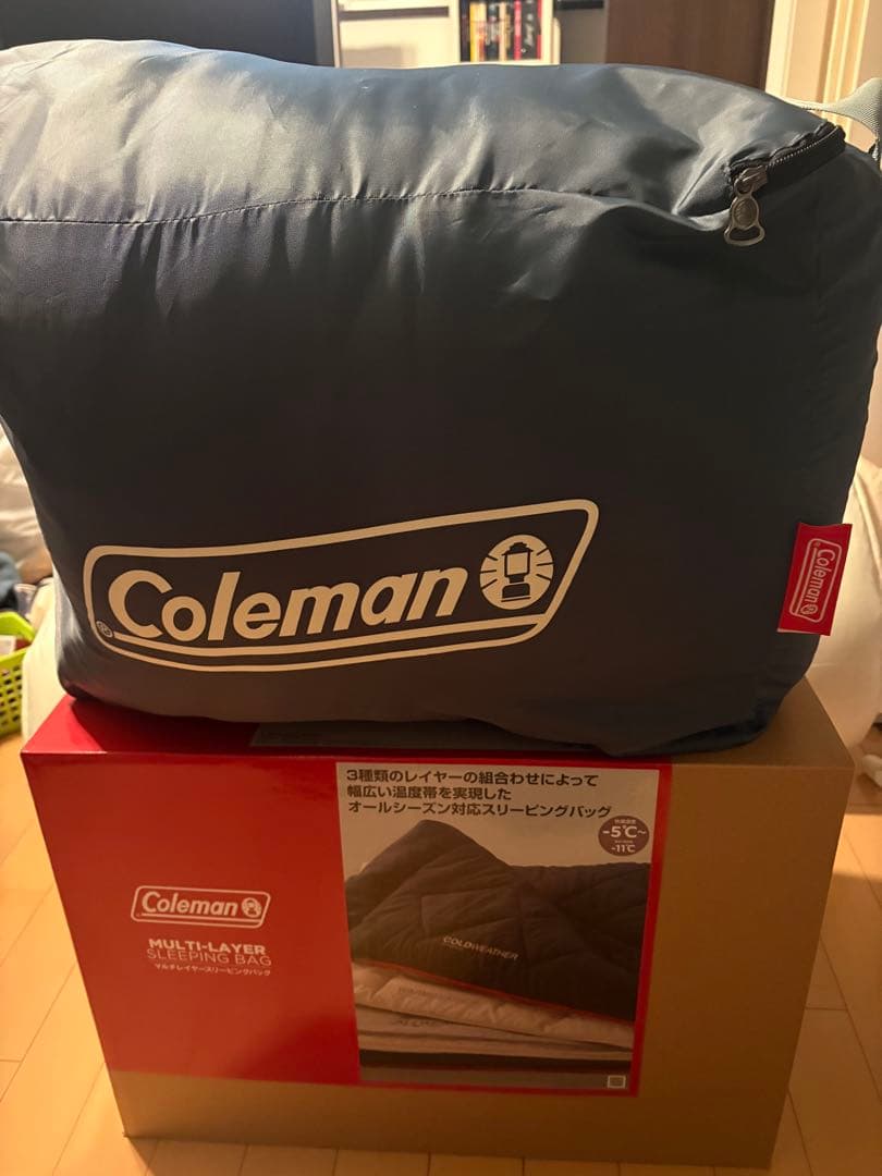美品　寝袋　Coleman マルチレイヤースリーピングバック　コールマン