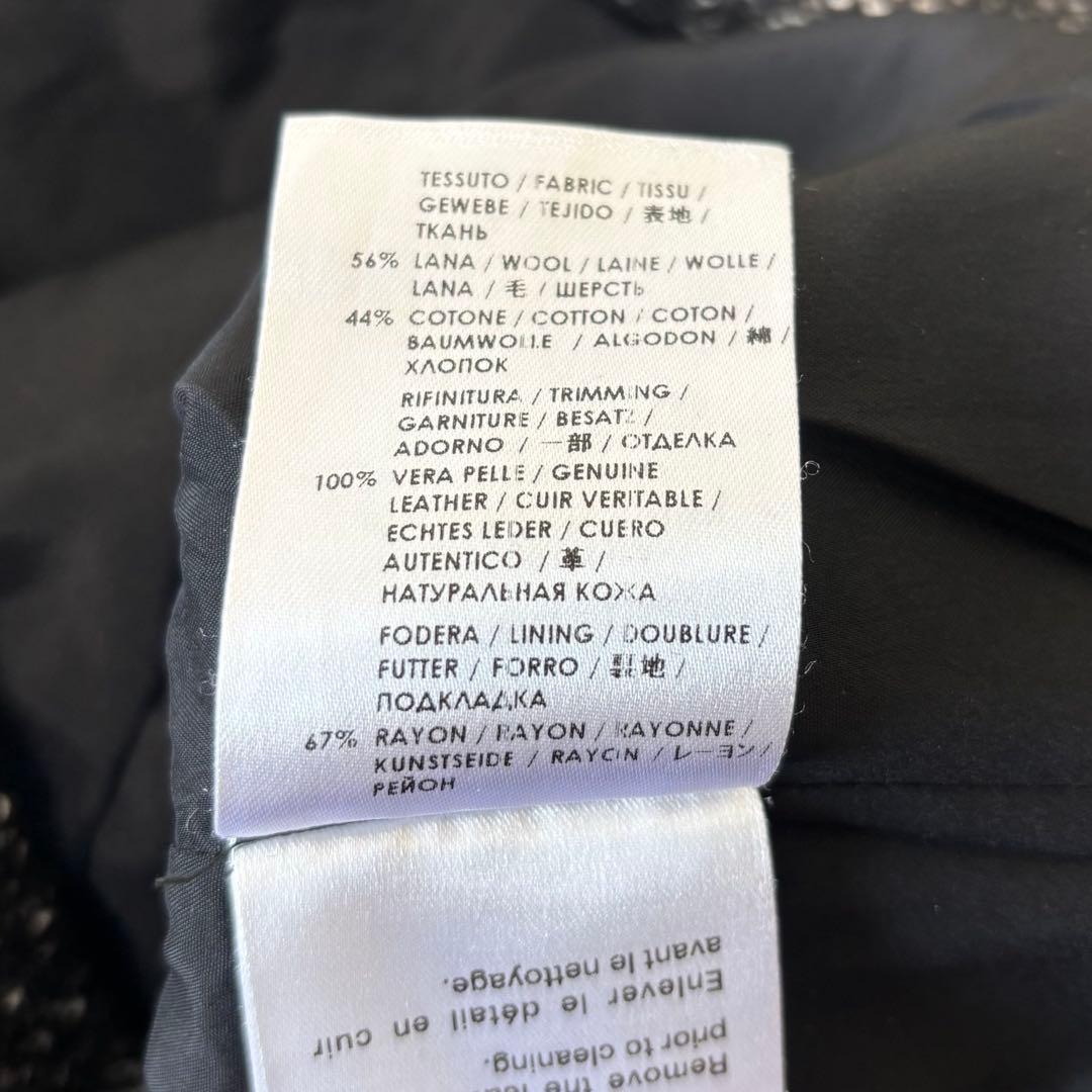 GUCCI✨ツイードヘリンボーン柄　巻きスカート　羊革ベルト　シルバー刻印金具