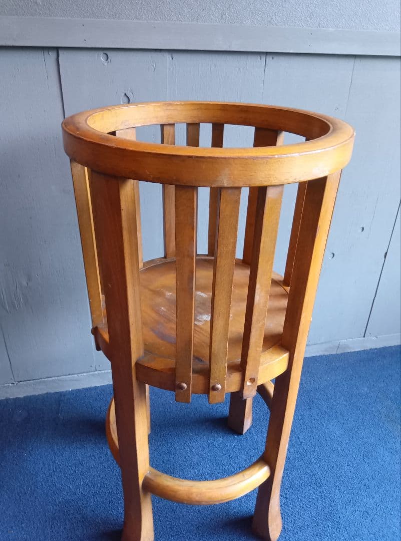 木製手炙り火鉢台　レトロ　ヴィンテージ　昭和　観葉植物