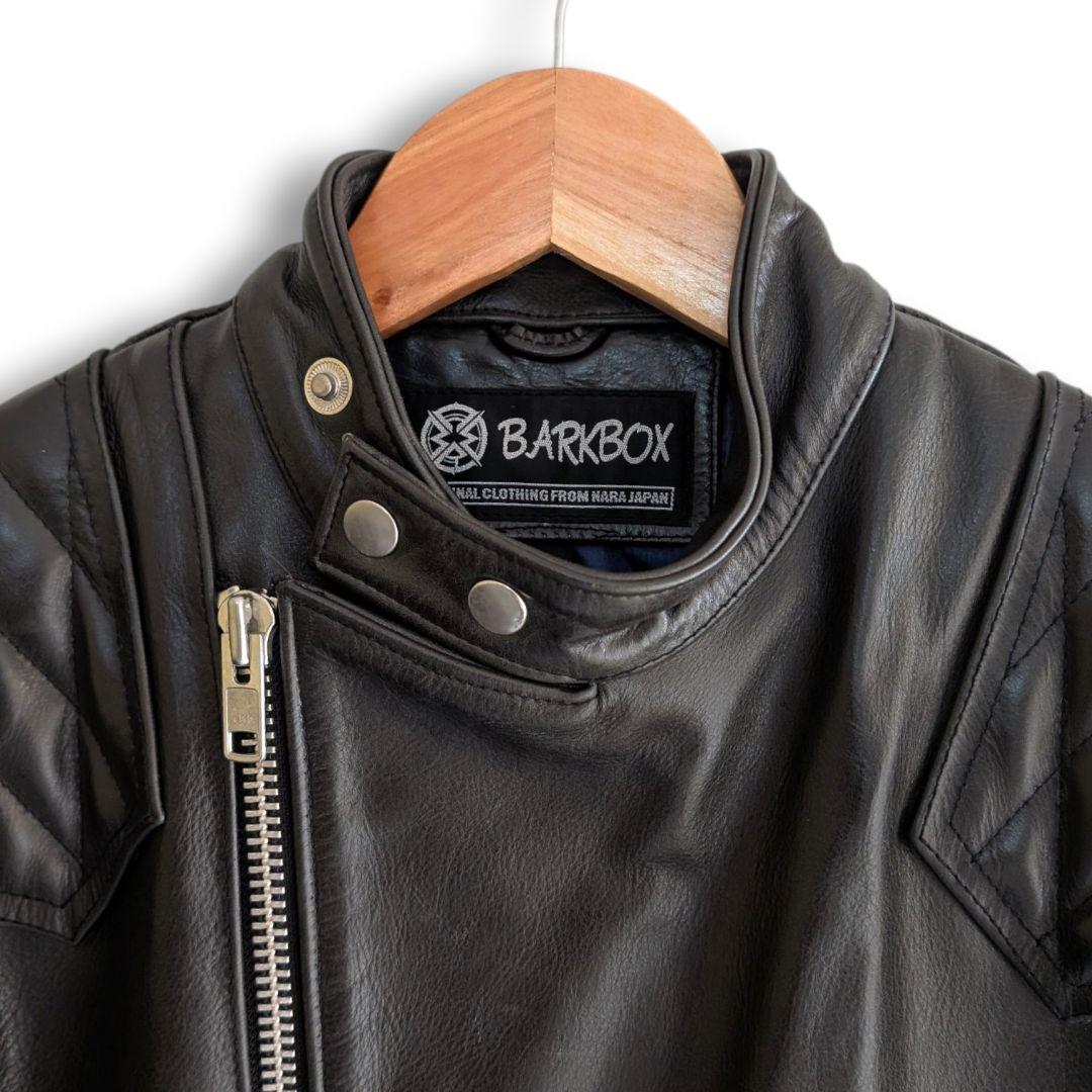 バークボックス 裏キルティング レザー ライダースジャケット 38 ブラック