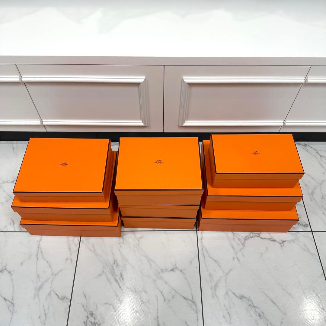 20 美品　HERMES　エルメス　オレンジ　空箱　化粧箱　9個セット