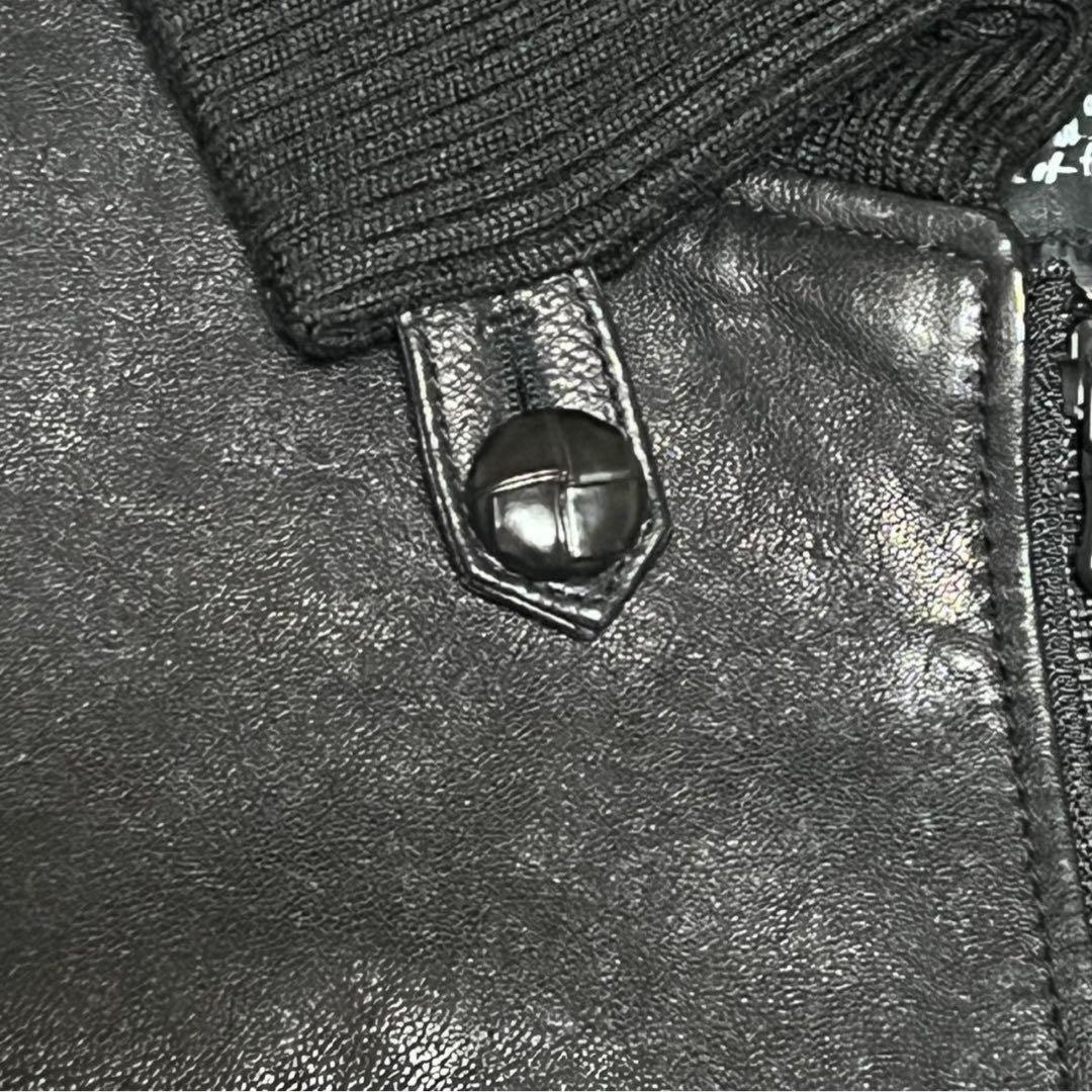 【美品】 ドンキーカラー WASHED レザージャケット ナノユニバース