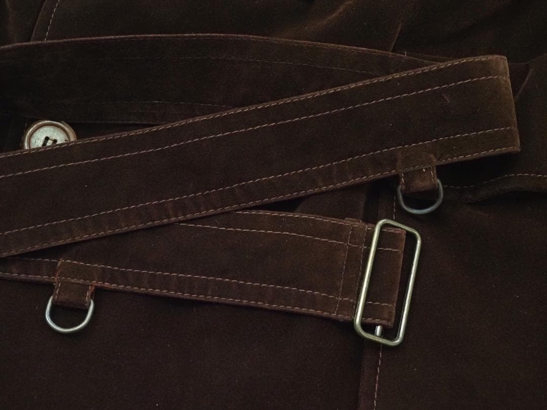 HAUTE VINCENZO DE COTIIS ベロアトレンチコート44