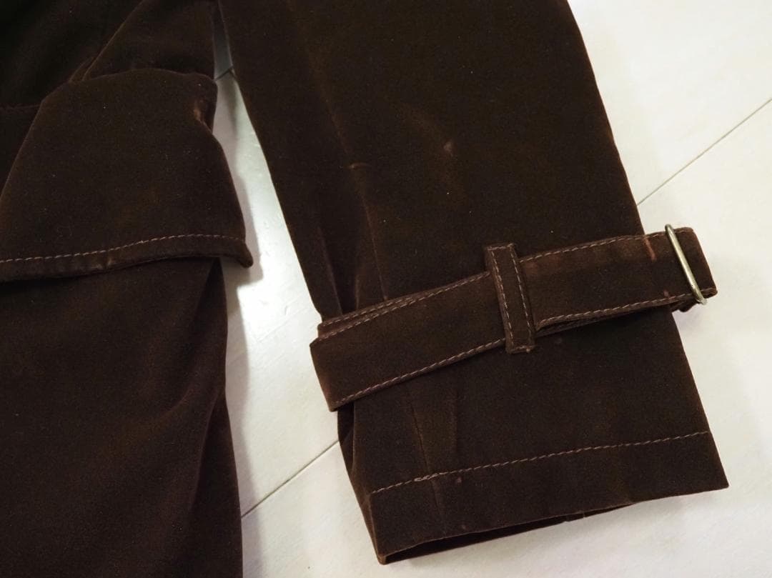HAUTE VINCENZO DE COTIIS ベロアトレンチコート44