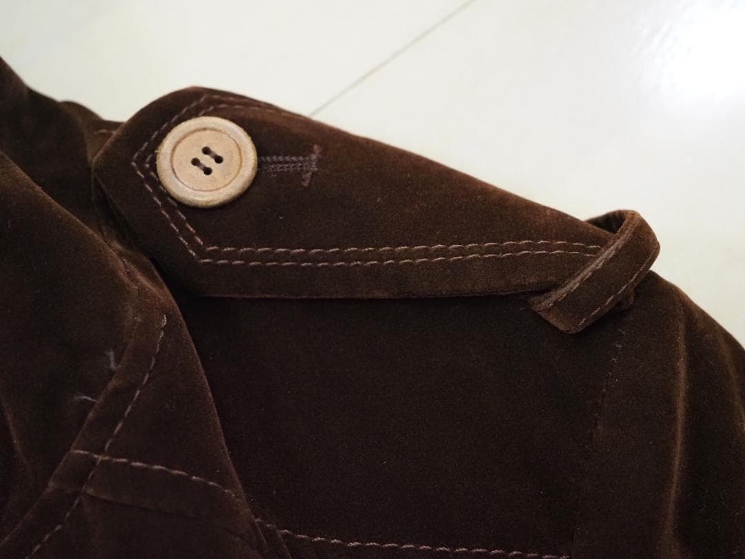 HAUTE VINCENZO DE COTIIS ベロアトレンチコート44