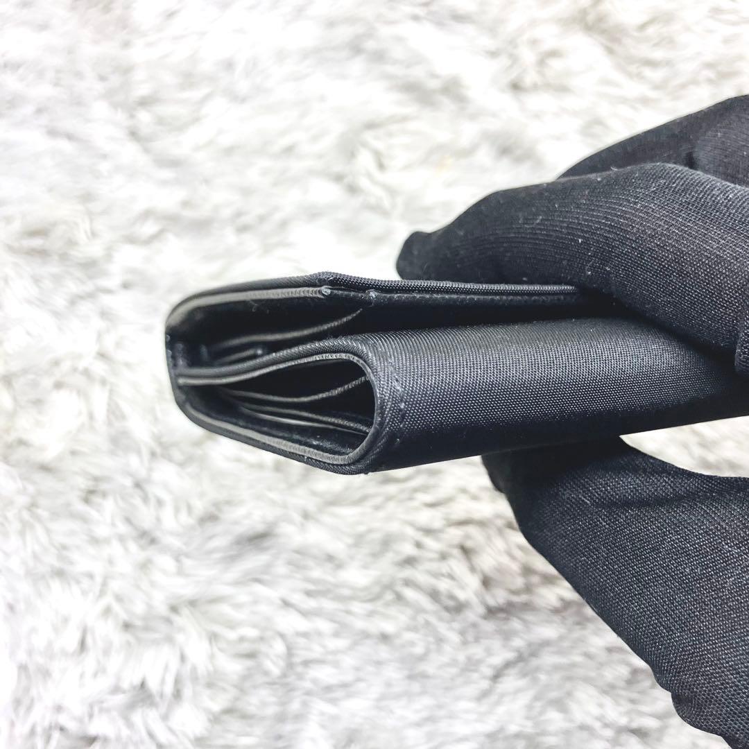 未使用級✨ PRADA 三つ折り財布 ナイロン 三角ロゴ ブラック テスート