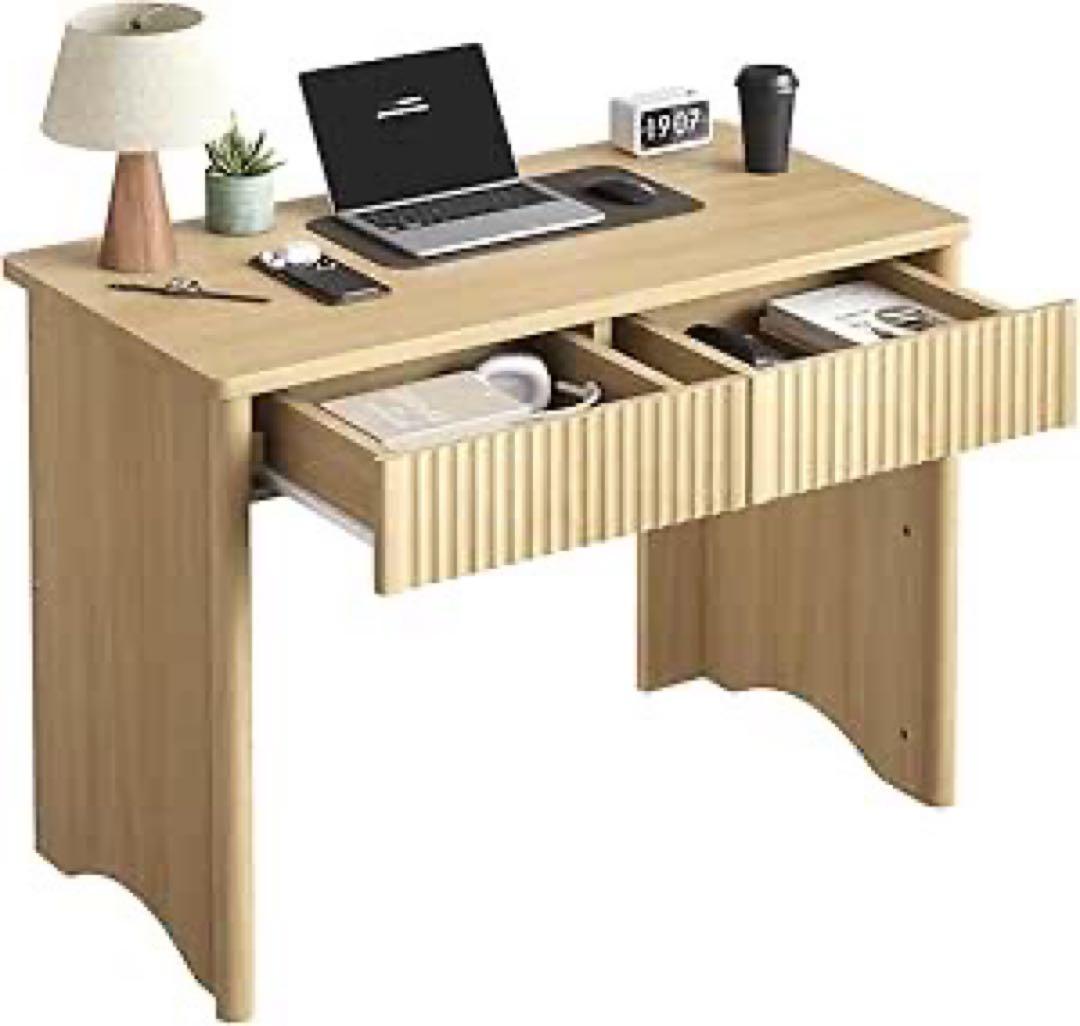 北欧調引き出し付き 勉強机 幅100×奥行50×高さ73cm シンプルデスク