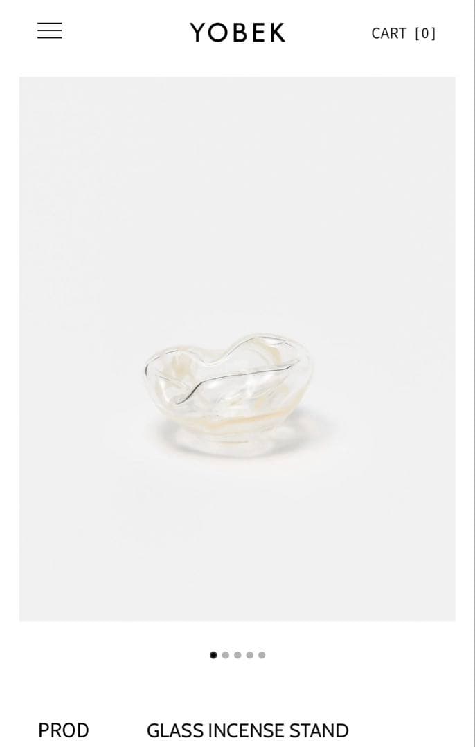 置物 YOBEK GLASS INCENSE STAND