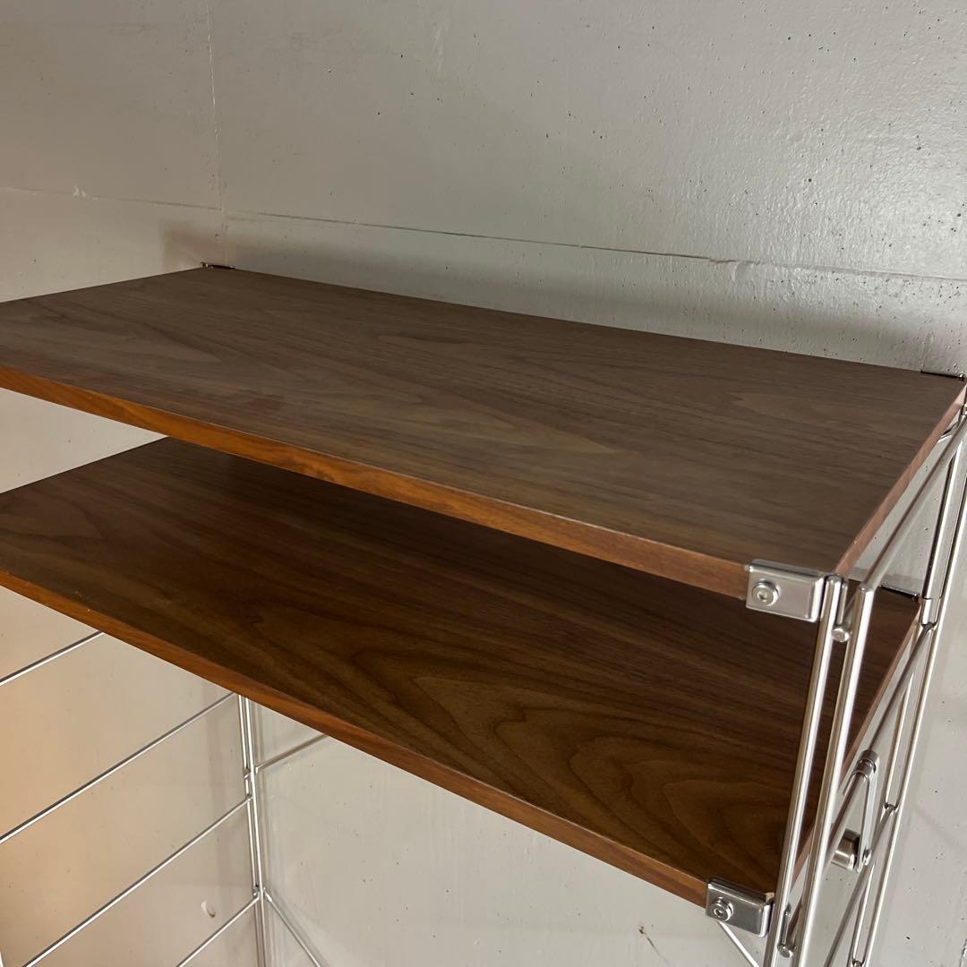 美品★無印 ステンレスユニットシェルフ・ウォールナット材・ワードローブセット