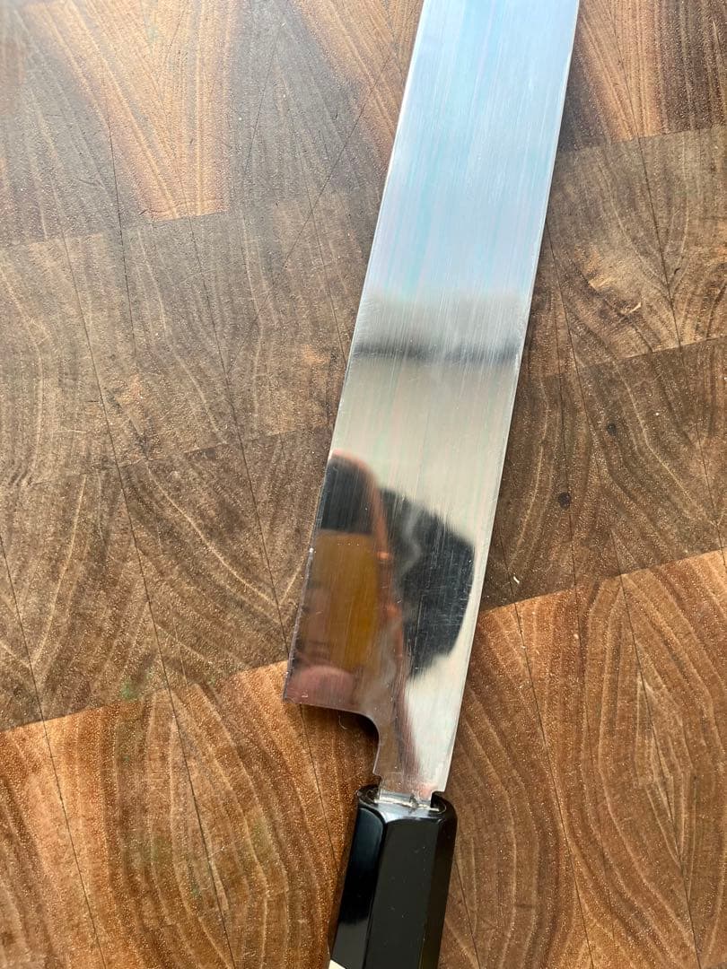 堺打刃物　水本焼　柳刃　尺一　包丁 　刺身　青鋼　水野鍛錬所　黒檀