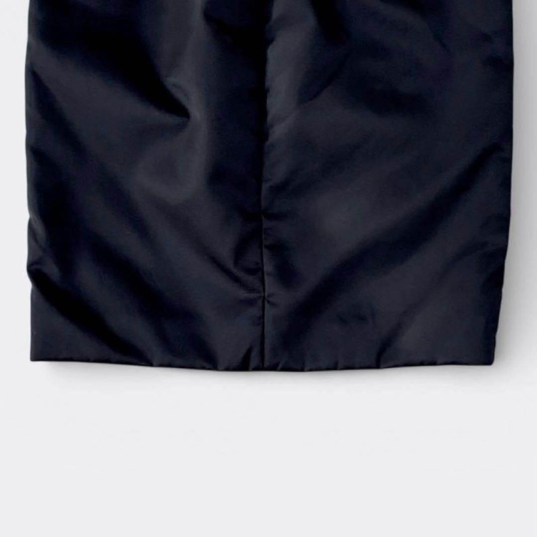 【美品】PRADA プラダ リナイロン ペンシルスカート 三角ロゴプレート 黒