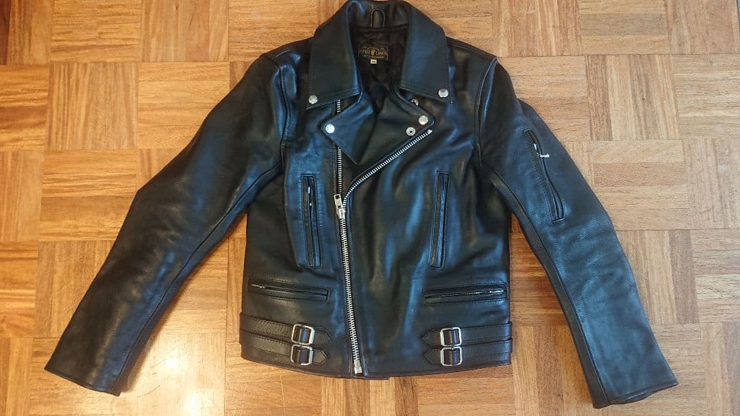 FAST LANE 牛革 ダブルライダースジャケット 34