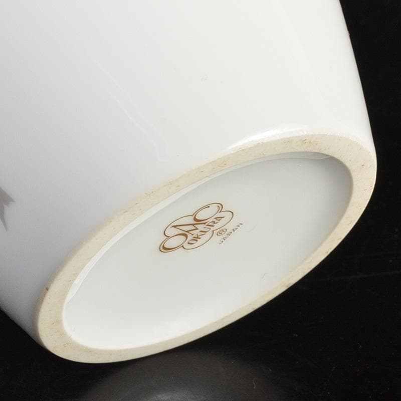 大倉陶園　OKURA　金蝕薔薇文　花瓶　N　6265