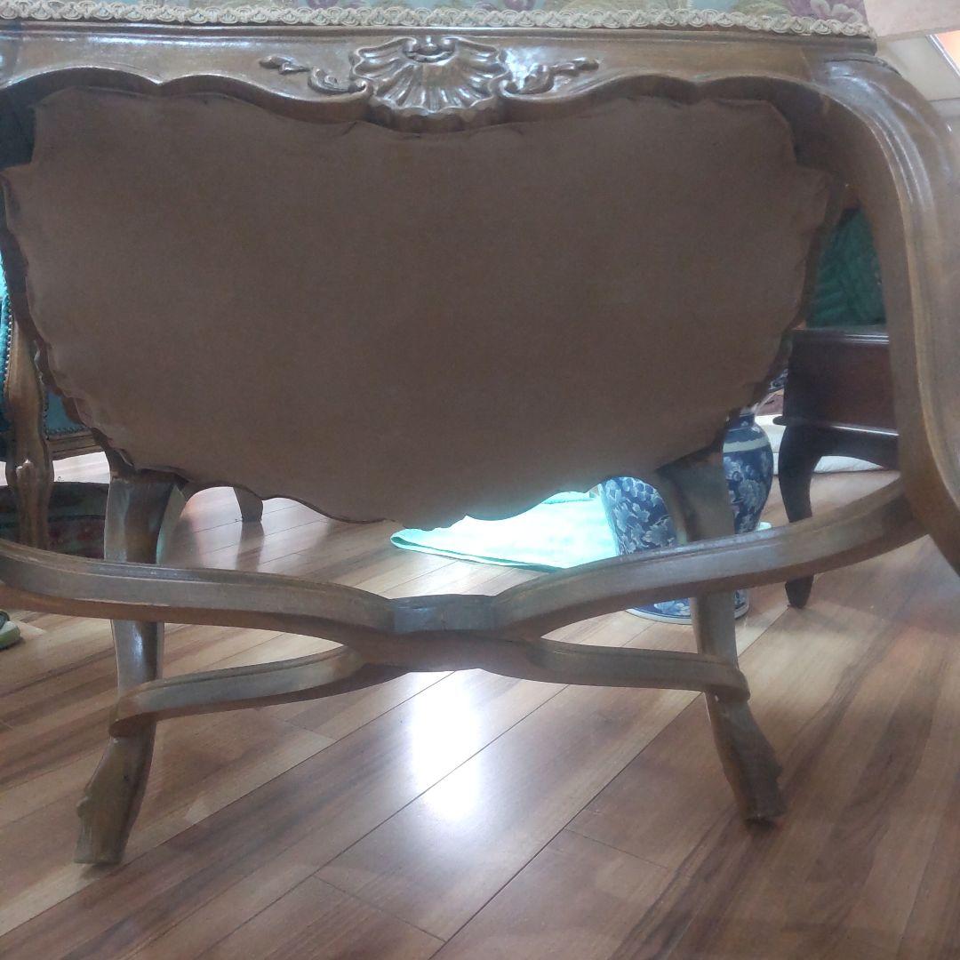 イタリア製 チェア 椅子 家具 1人掛け アンティーク 猫脚 美品