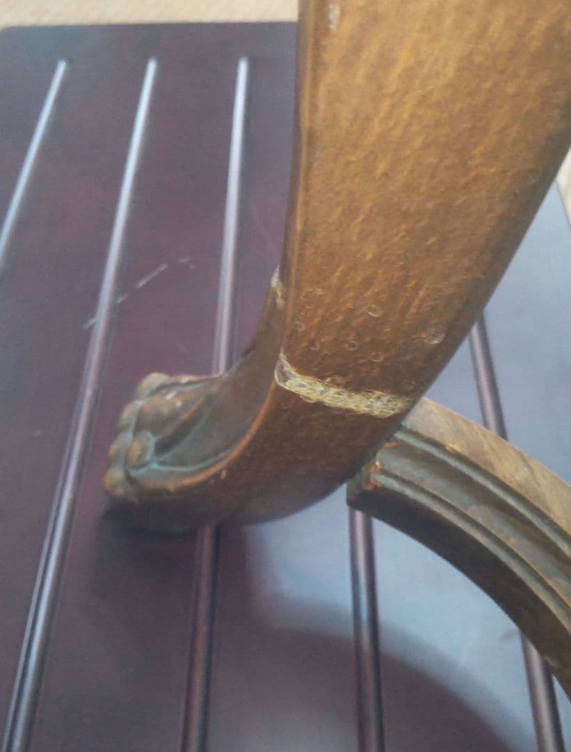 イタリア製 チェア 椅子 家具 1人掛け アンティーク 猫脚 美品