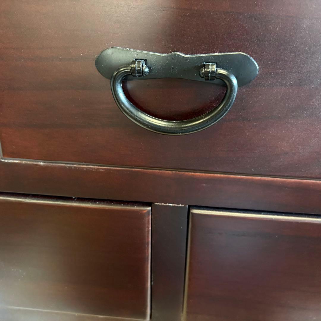 訳あり品！【120】民芸家具和引き出しタンスチェスト横長木製桐材無垢収納家具