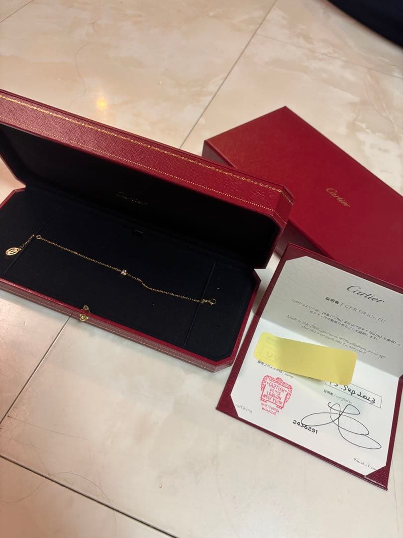 カルティエ　ダムール　ブレスレット　サファイア　ピンクゴールド