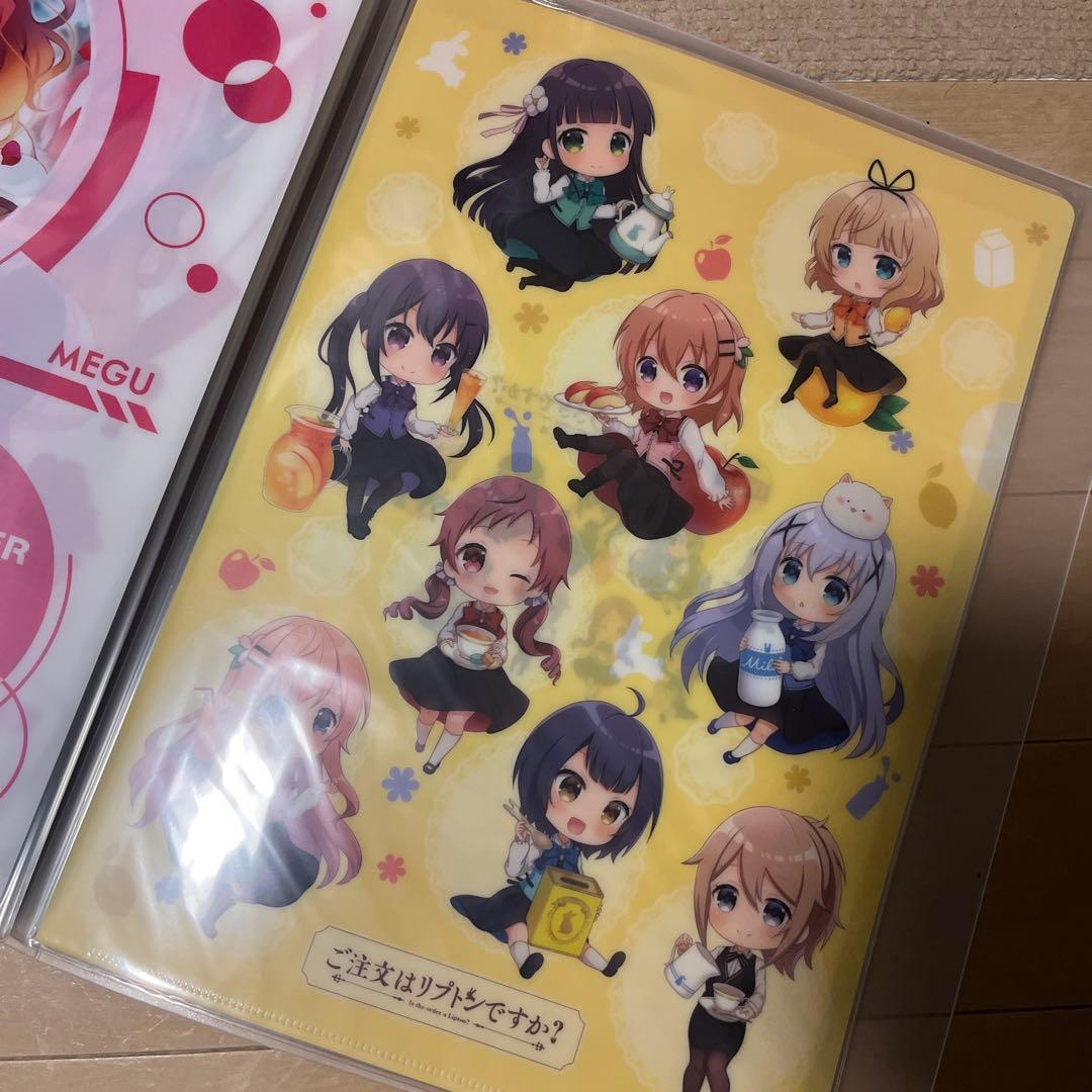 ごちうさ 120枚セット クリアファイル クリアファイルホルダー付き