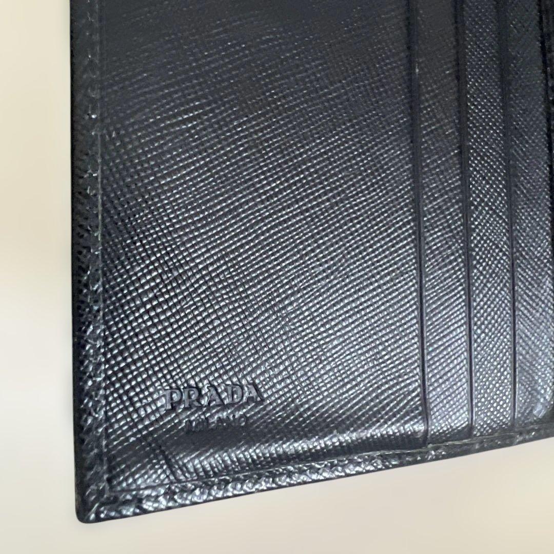 【正規品】プラダ　PRADA 折財布　黒