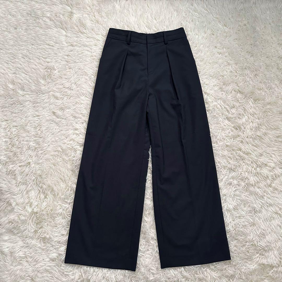 グリーンレーベルリラクシング　カチリラ ノーラペル ジャケット　ワイドパンツ　L