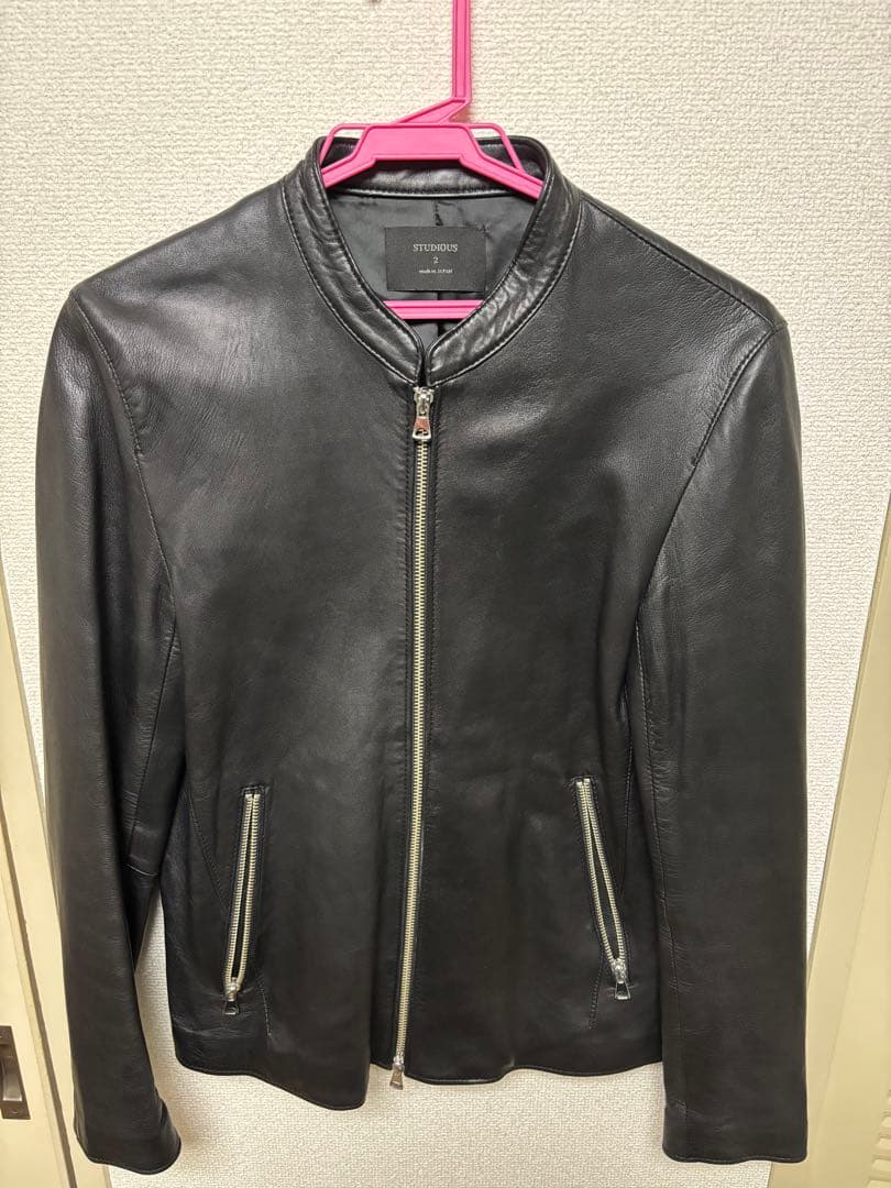 STUDIOUS ブラック レザージャケット サイズ2