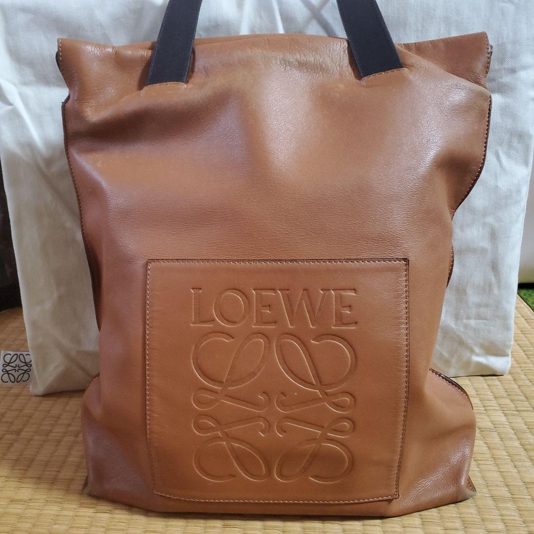 LOEWE キャメル レザートートバッグ