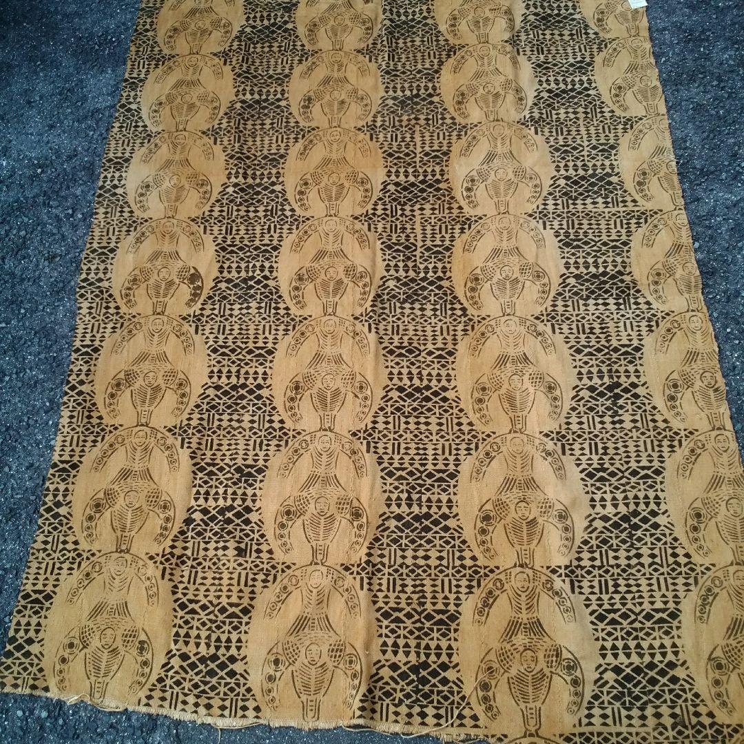 アフリカ　新品　ボゴラン列帯　泥染　織物　ハンドメイドマルチクロス　タペストリー