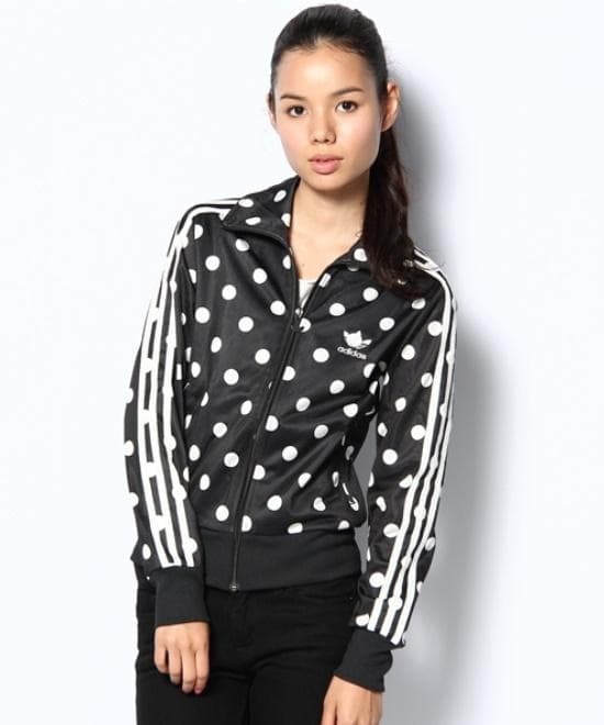 adidas ドット柄 ジャージ