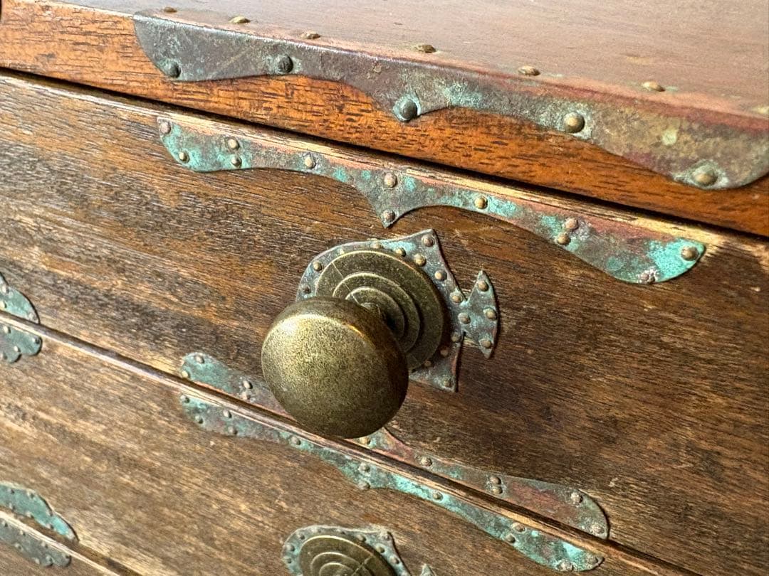 木製アンティークタンス 3引き出し 胴巻き アンティーク レトロ