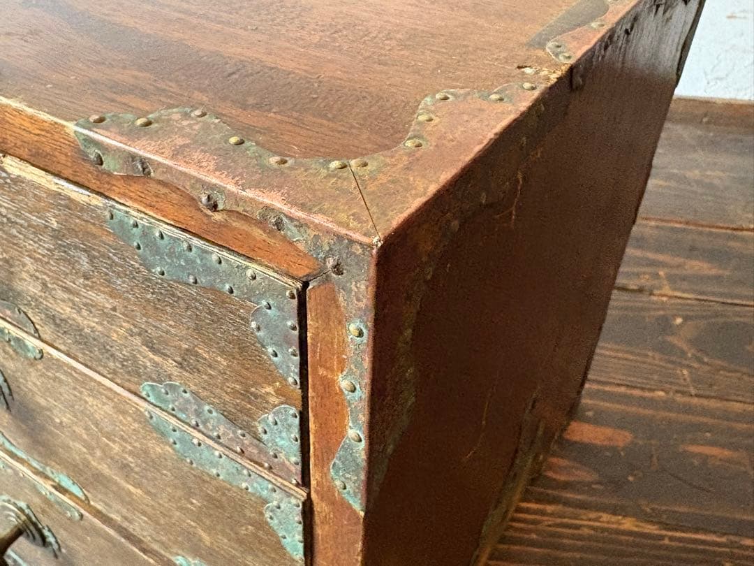 木製アンティークタンス 3引き出し 胴巻き アンティーク レトロ