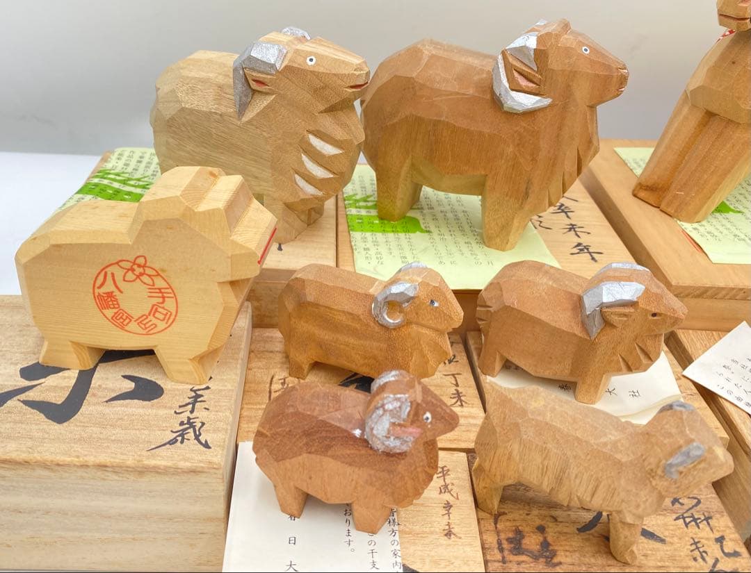 専用　奈良一刀彫り まとめ売り 干支 78体 共箱