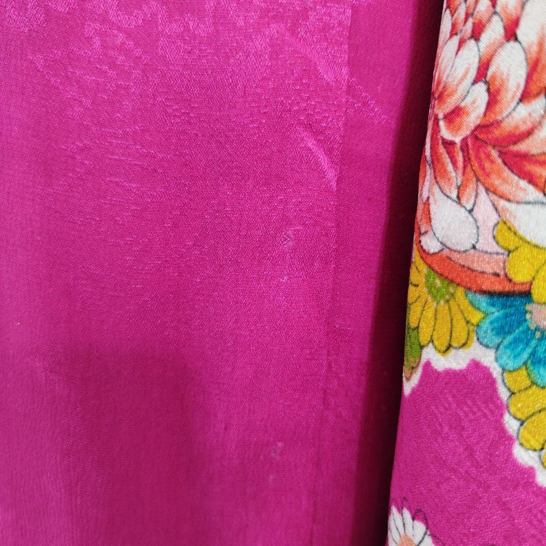 アンティークマゼンタピンクの着物単品