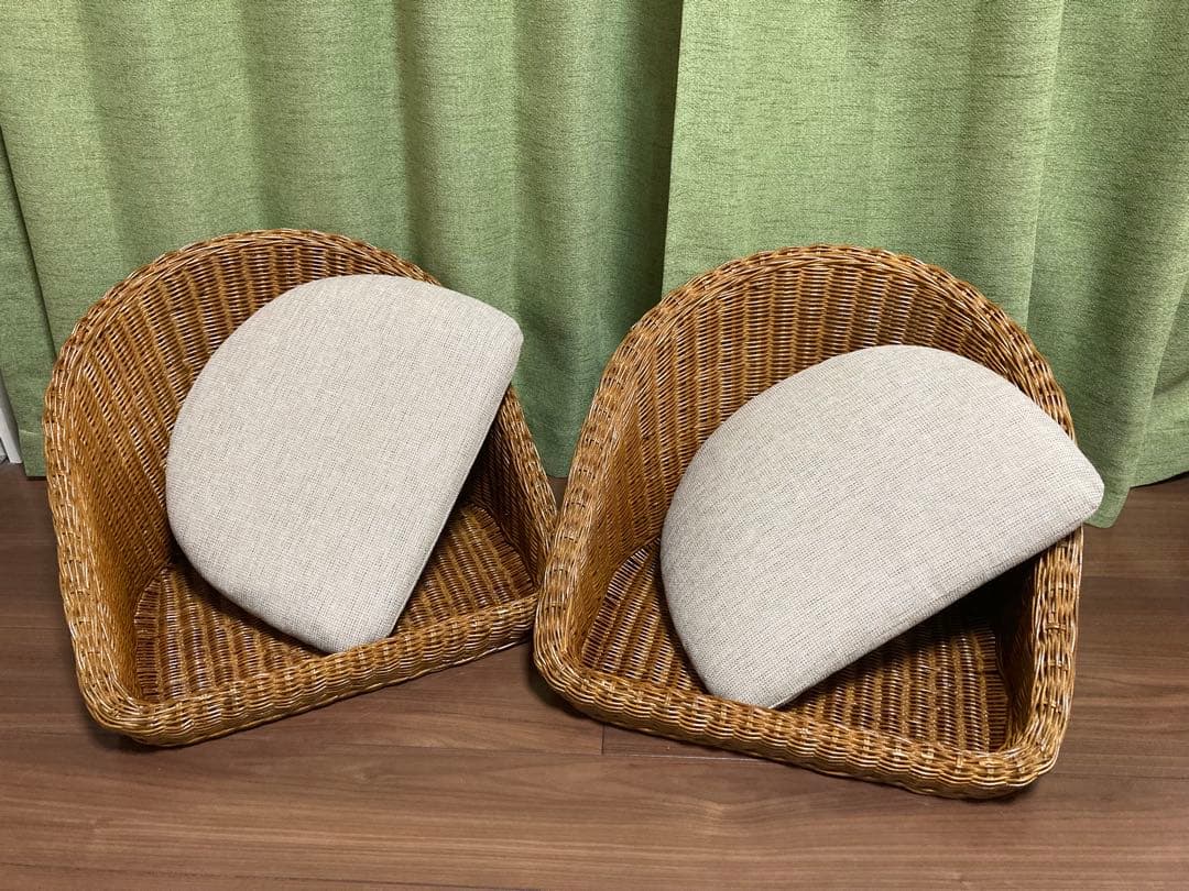 【新品未使用！】ラタンチェア 2つセット